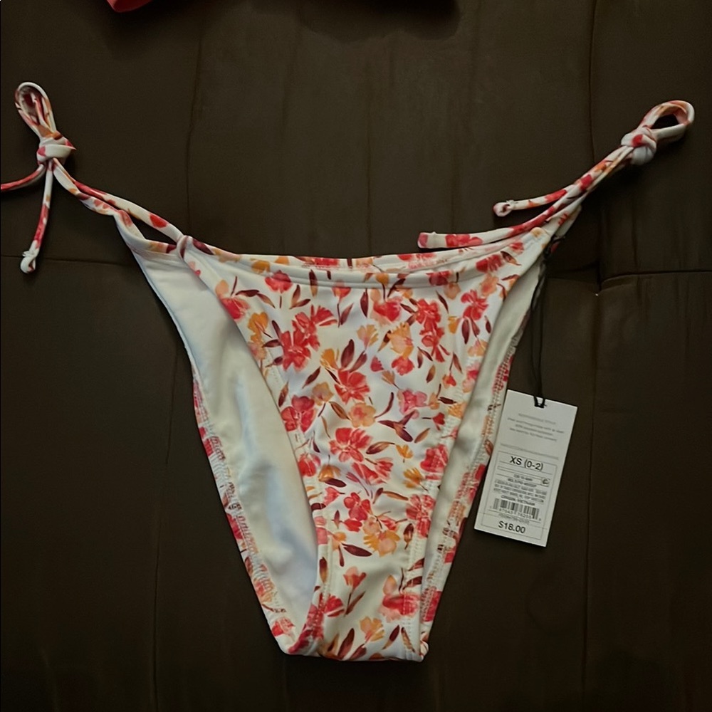 Floral Bikini Set with coral optional cover up top
